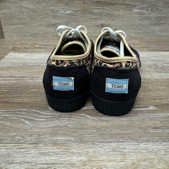 Toms Cordones Indio Leopard Canvas Platform Sneaker Women's Size 8 - Picture 3 of 6